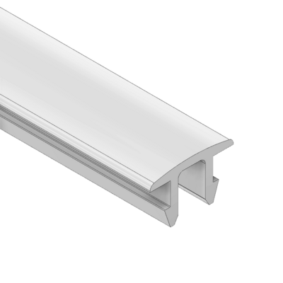 61-060-0 MODULAR SOLUTIONS PVC COVER PROFILE ROUNDED GRAY, 2M